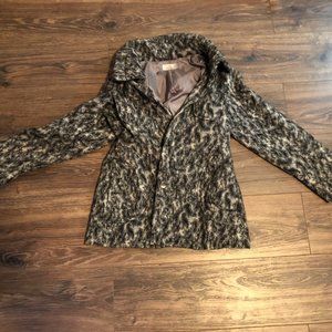 Grey and white button up sweater